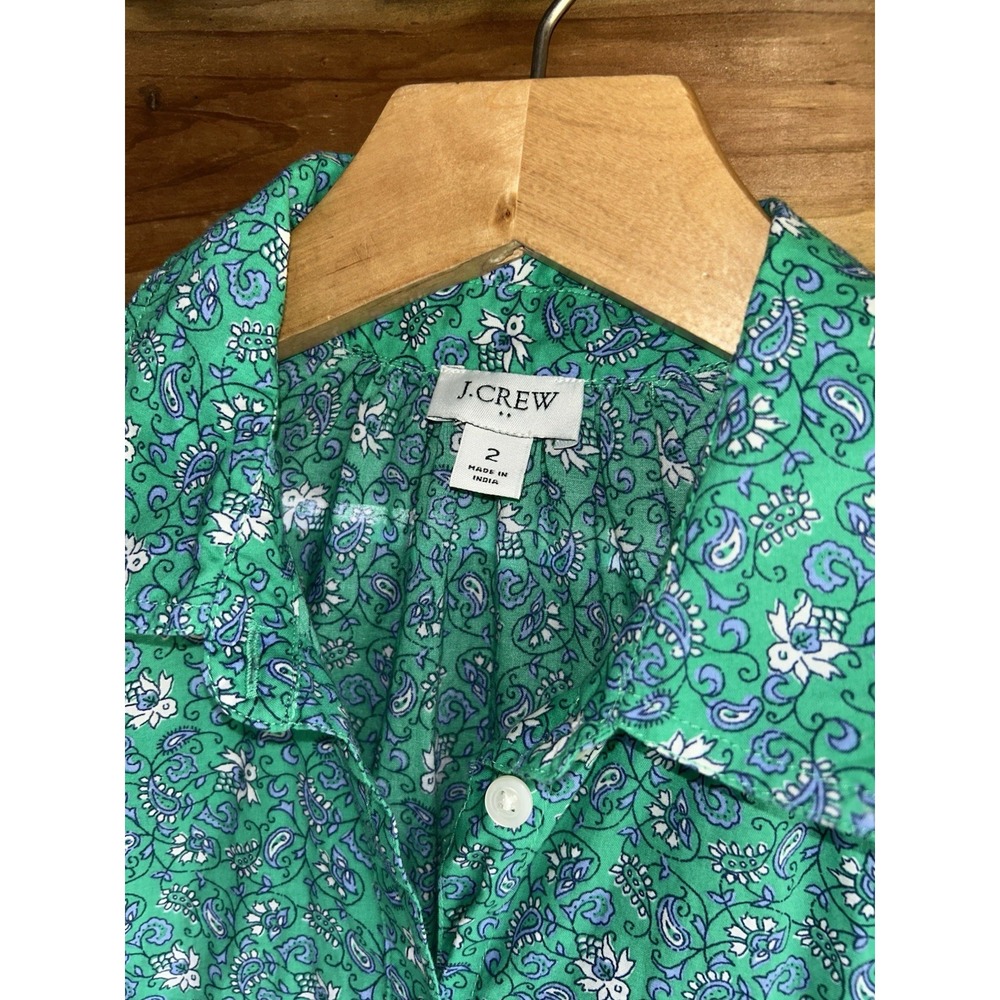 J. Crew Teal Floral Mini Dress - Picture 4 of 9
